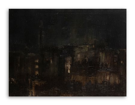 GIANCARLO CAZZANIGA (1930-2013) - Città di notte, 1958