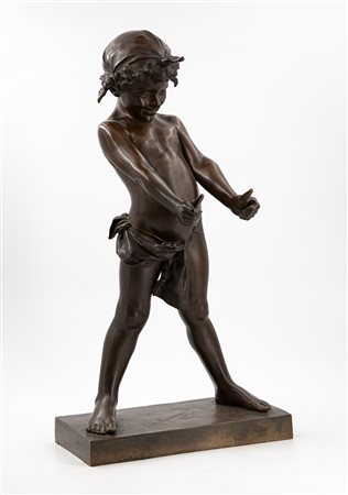 FRITZ HEINEMANN (1864-1932) - Kleiner Narziss (Giovane Narciso), 1890