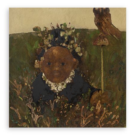 ANTONIO POSSENTI (1933-2016) - Bambino e civetta