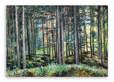 MICHELE CASCELLA (1892-1989) - Bosco a Siusi, 1938