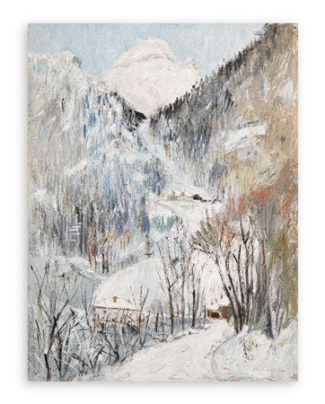 ADRIANO DI SPILIMBERGO (1908-1975) - Inverno in Engandina, 1968