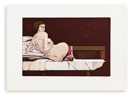 KARL PLATTNER (1919-1986) - Nudo sdraiato, 1977