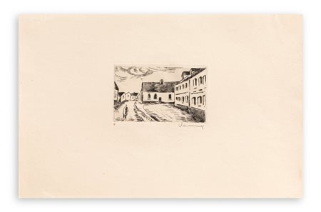 MAURICE DE VLAMINCK (1876-1958) - Aspect de la Grand Rue, 1927 circa