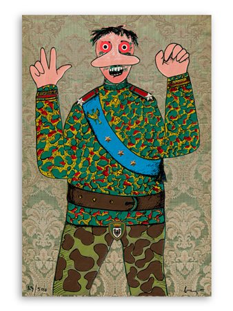 ENRICO BAJ (1927-2003) - Stratega del doppio gioco, 1971