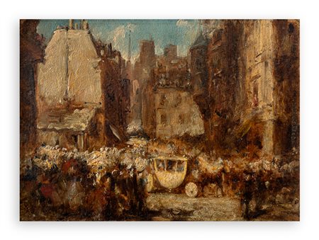 ALESSANDRO DURINI (1818-1892) - Entrata a Parigi del Card. Durini