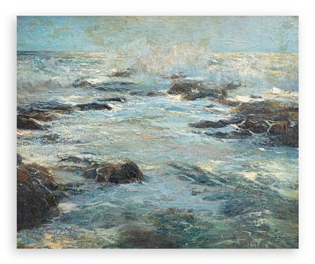 LODOVICO CAVALERI (1867-1942) - Senza Titolo (Mareggiata), 1924