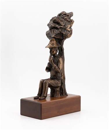 REMO BRINDISI (1918-1996) - Pifferario seduto 1974