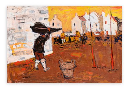 DOUGLAS SWAN (1935-2000) - Scottish Fishing Village - North Sea, 1965