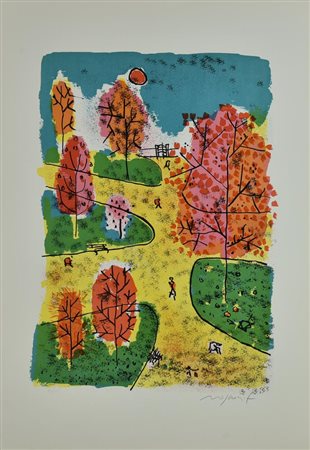 Franco Rognoni SENZA TITOLO litografia, cm 70,5x49,5; es. 84/100 firma e...