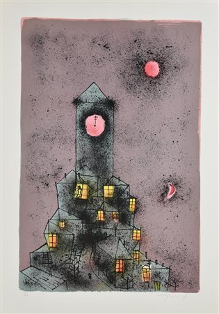 Franco Rognoni SENZA TITOLO litografia, cm 70x50; es. 42/100 firma e tiratura