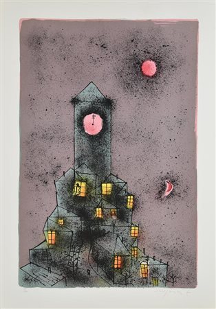 Franco Rognoni SENZA TITOLO litografia, cm 70x50; es. 41/100 firma e tiratura