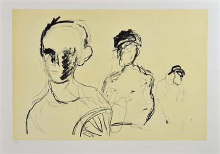 Ernesto Treccani SENZA TITOLO litografia, cm 50x70; es. 18/100 firma e tiratura