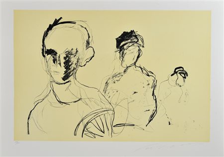 Ernesto Treccani SENZA TITOLO litografia, cm 50x70; es. 17/100 firma e tiratura