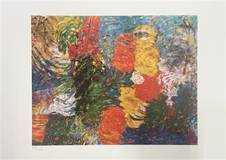 Gianni Dova SENZA TITOLO (ASTRATTO) litografia, cm 50x70; es. XLIII/LXX sul...