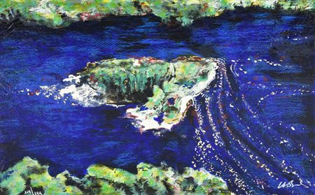 Mimmo Nobile NAVIGARE VELOCEMENTE serigrafia materica, cm 35x50; es. 119/199...