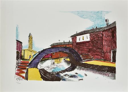 Annibale Follini SENZA TITOLO litografia, cm 50,5x69,5; es, XIX/XXV firma e...