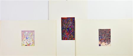 Enzo Branca COMPOSIZIONI, 1980-81 -matite colorate su carta, cm 33x 50 sul...