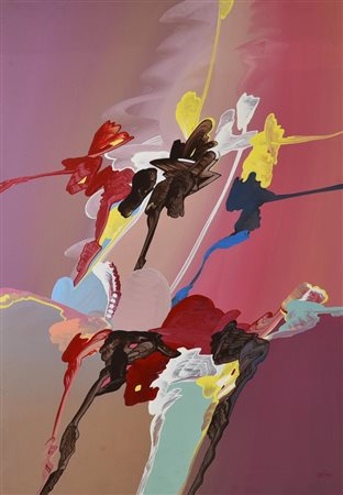 Nicola Naimo SENZA TITOLO, 1977 olio su tela, cm 70x50 firma sul retro: firma...