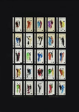 Roberto Sironi OBLITERAZIONI DA COLLEZIONE, 2015 tecnica mista su cartoncino,...