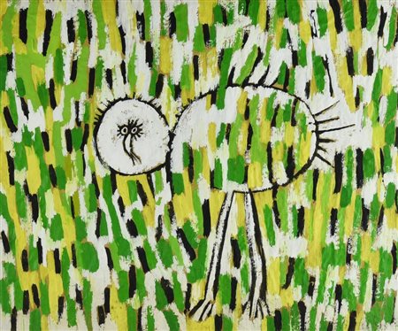 Anton Lutgerink SENZA TITOLO tempera su carta, cm 49,5x58 firma