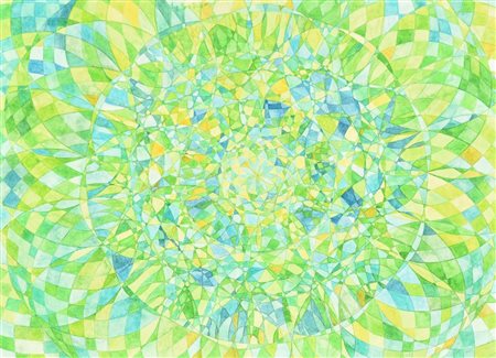 Francesca Zambon COMPOSIZIONE tecnica mista su carta, cm 21x28 sul retro:...