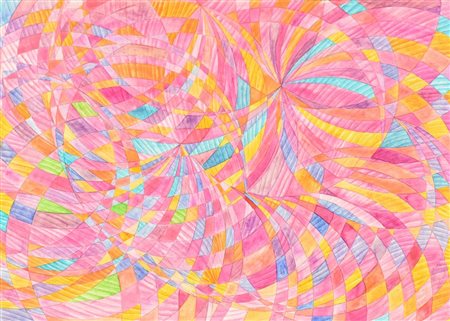 Francesca Zambon COMPOSIZIONE tecnica mista su carta, cm 21x28 sul retro:...