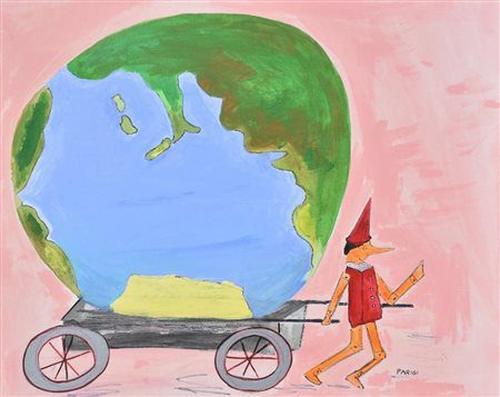 Claudio Parigi TUTTE LE BUGIE DEL MONDO, 2021 olio su tela, cm 40x50 firma...