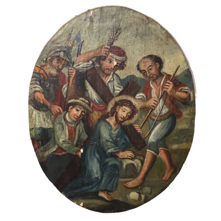 Cristo Crucifero, stazione della via Crucis, 18° secolo