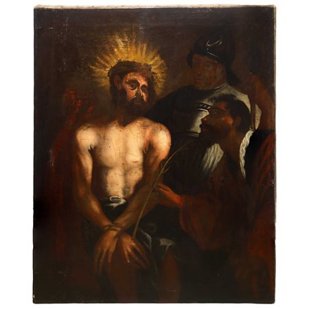 Cristo con corana di spine, deriso dalla folla , Southern Italy, 17° secolo