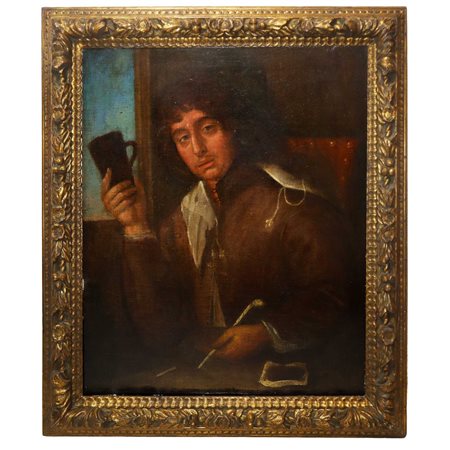 Uomo con boccale, fine 17° secolo