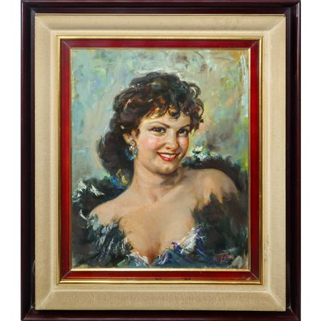 Attilio Toro (Napoli   1892 - Portici, NA 1982)  - Ritratto di donna