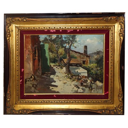 Ezelino Briante (1901 - 1971)  - Paesaggio campestre