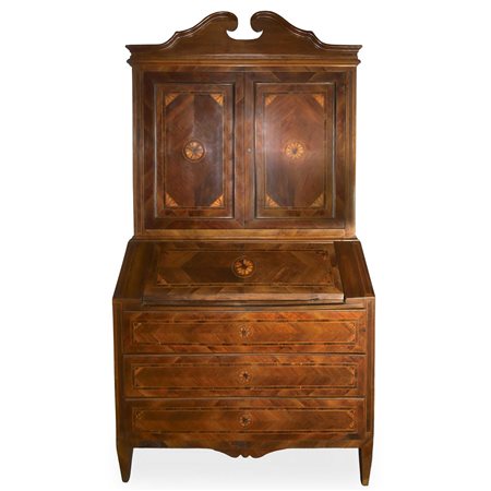 Trumeau Luigi XVI doppio corpo con ribalta, 19°/20° secolo