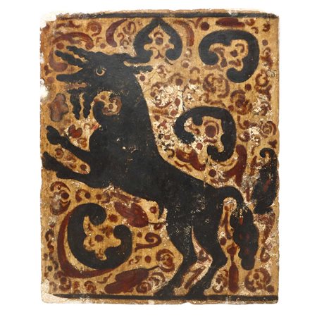 Placca Socarrat Valenziano  in argilla cotta raffigurante Caprone