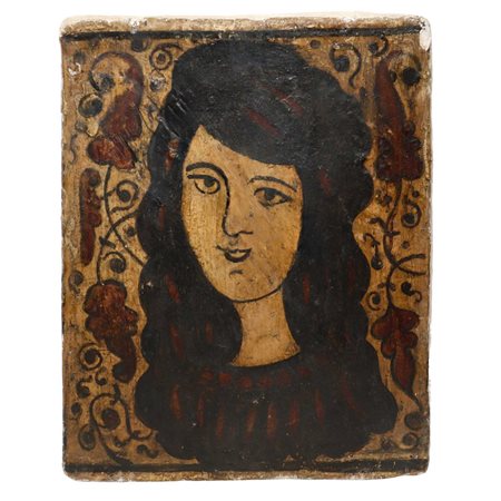 Placca Socarrat Valenziano  in argilla cotta raffigurante Donna