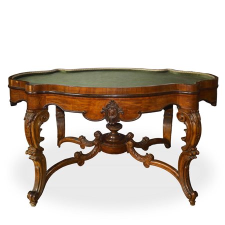 Tavolo con piano in vetro, 19° secolo