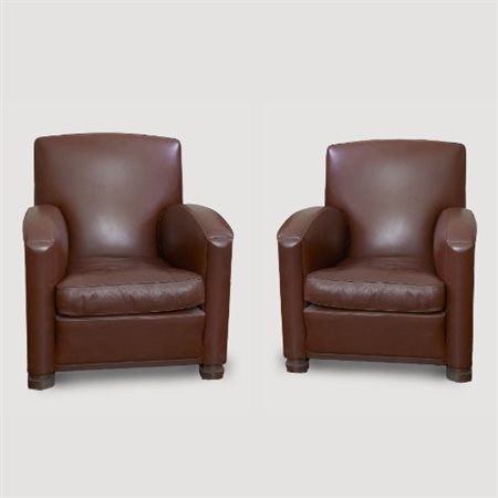 Renzo Frau (1881 - 1926) 
Coppia di poltrone Tabarin By Renzo Frau 1989
 Cm 92x95x80