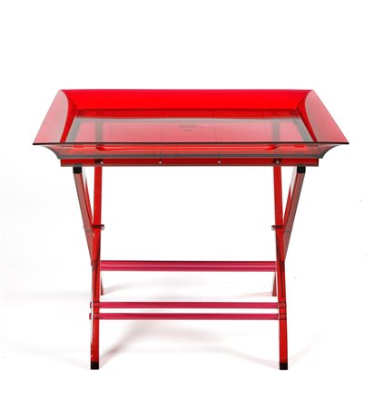 Mario Luca Giusti (Firenze, 1956 - ) 
Tavolino Next e vassoio Costanza  
  Cm totali 53x63x49