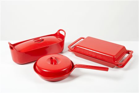 Timo Sarpaneva (1926 - 2006) 
Set di tre pentole  
 