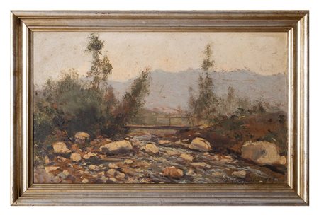 Ferruccio Rontini - "Paesaggio al tramonto 1924"