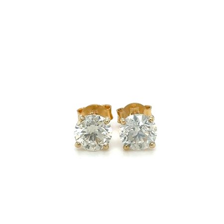 ORECCHINI IN ORO GIALLO 18K CON DIAMANTI PER 2.10 CT