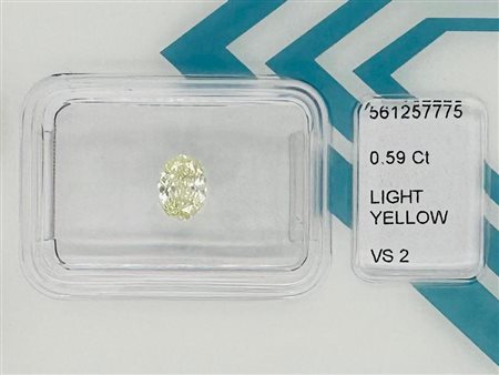 DIAMANTE NATURAL POLISHED 0,59 GIALLO CHIARO -VS2 - IGI - UD30120-1