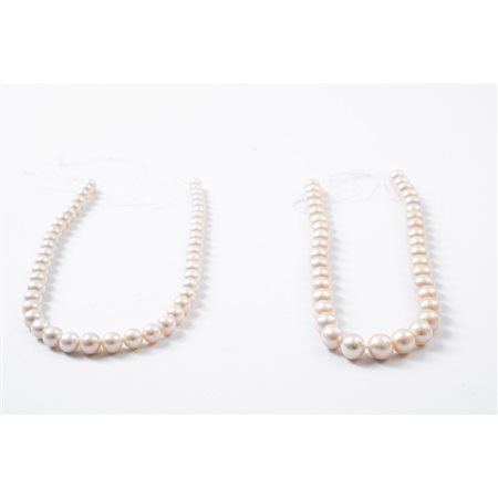 DUE FILI di perle di fiume