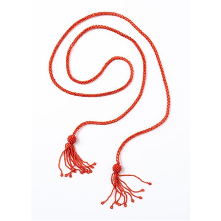 COLLANA in corallo rosso tessito