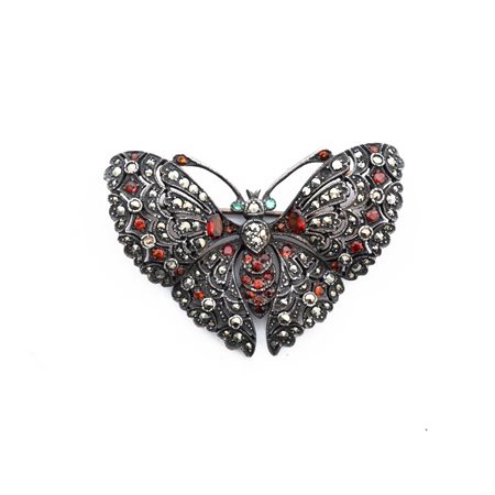 SPILLA in argento con pietre di sintesi