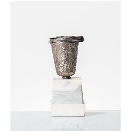 OFFICINE ITALIANE DEL XVIII SECOLO, Elemosiniere in argento