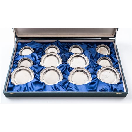 DODICI SOTTOTAZZE IN ARGENTO