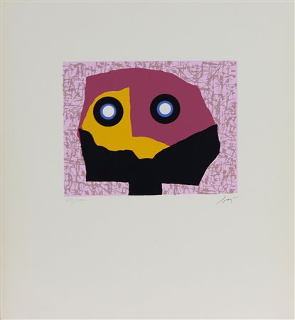 Baj Enrico Senza titolo serigrafia su carta, cm. 55,5x49, es. 63/100 firmata...