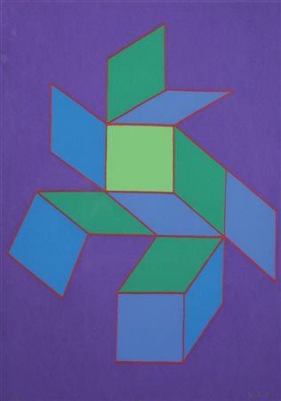 Perilli Achille Voix, 1976 litografia su carta, cm. 68x48, es. 19/100...