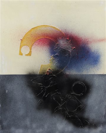 Anonimo Senza titolo, 1971/1972 tecnica mista su tela, cm. 91x72 datato al...